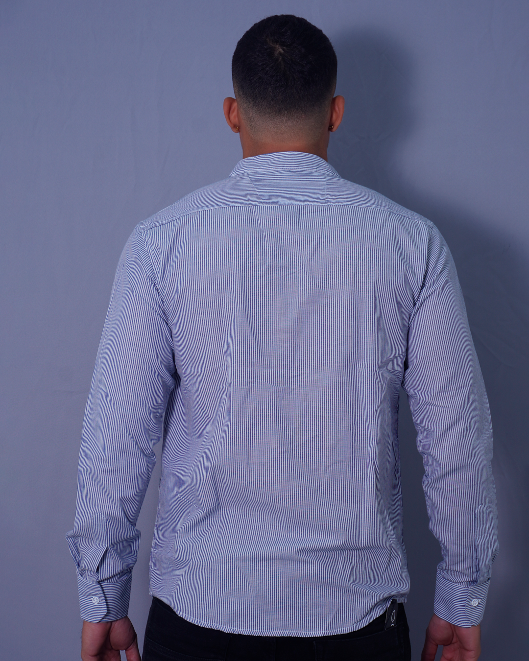 CAMISA REGULAR AZUL RAYAS