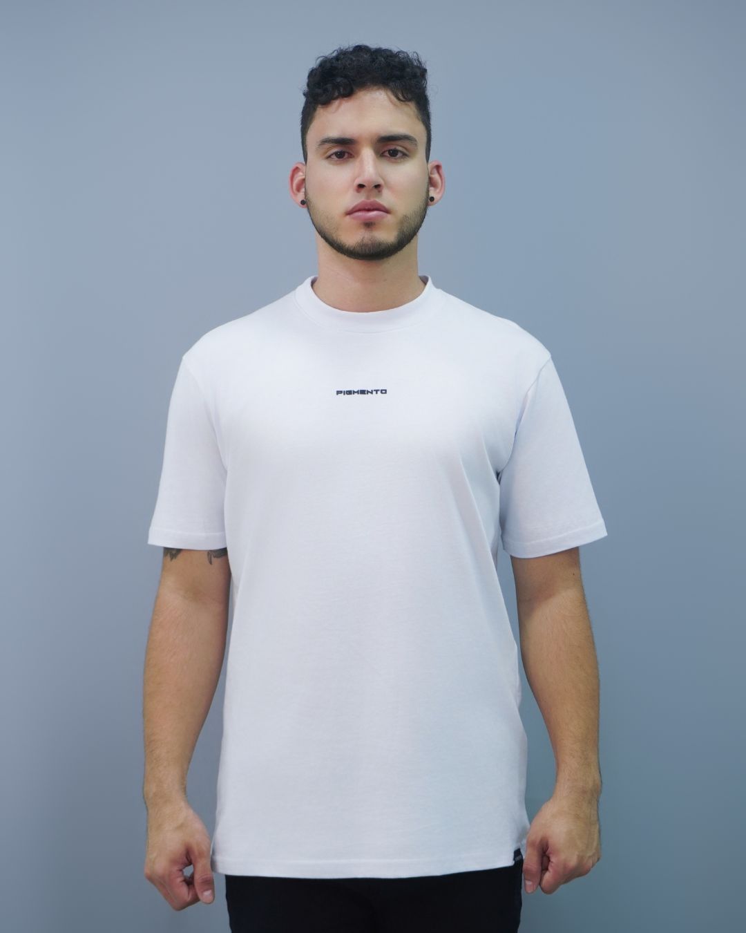 T-SHIRT BLANCO PIGMENTO X APLIQUE PVC