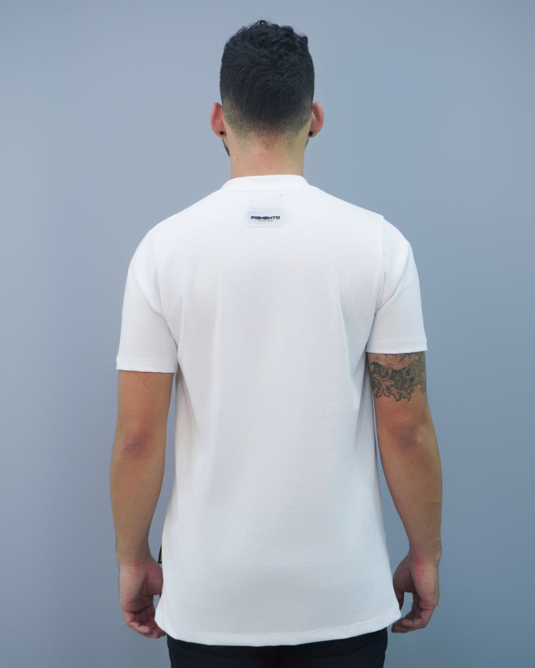T-SHIRT BLANCO PIGMENTO X APLIQUE PVC