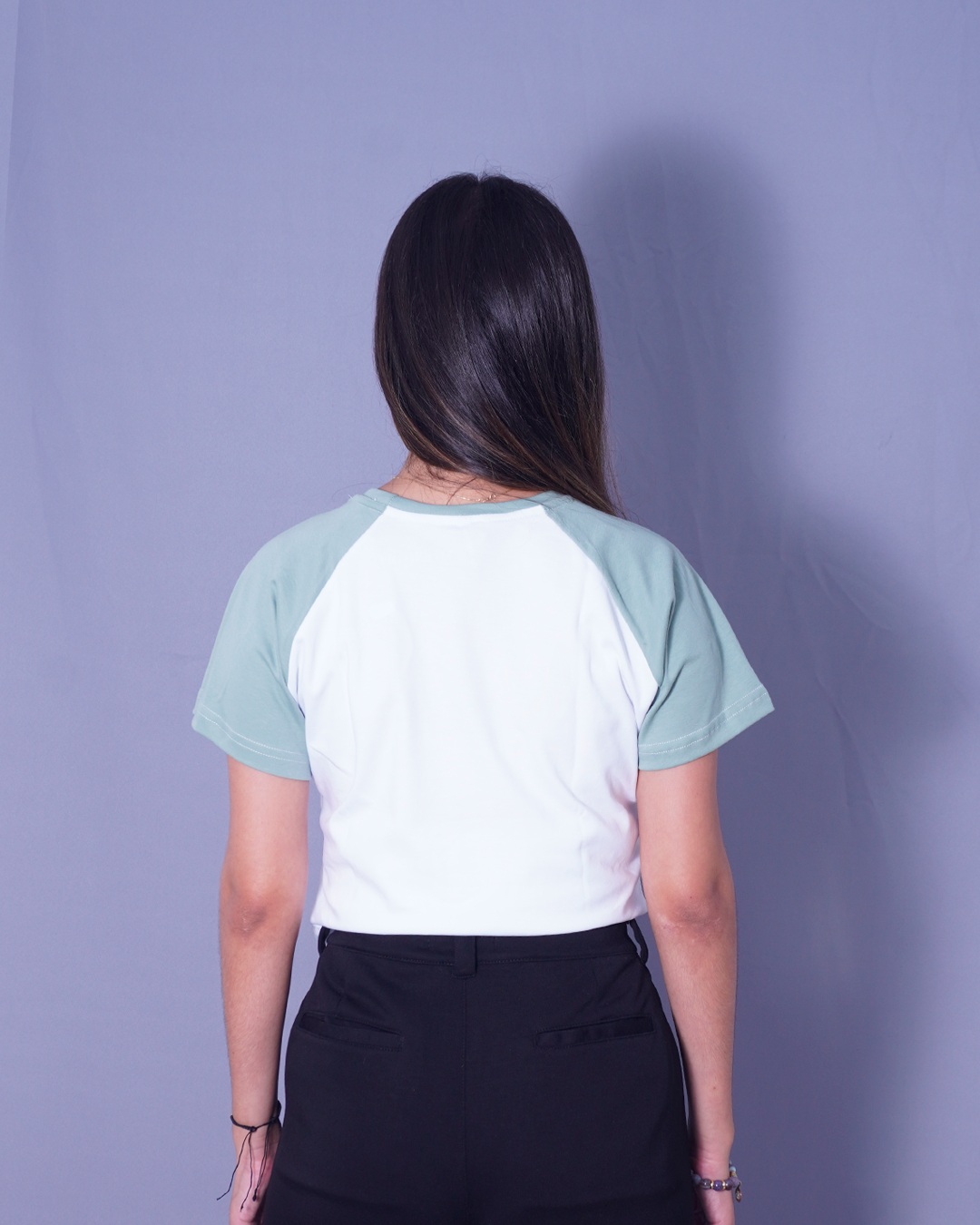 T-SHIRT COORD BLANCO CON VERDE