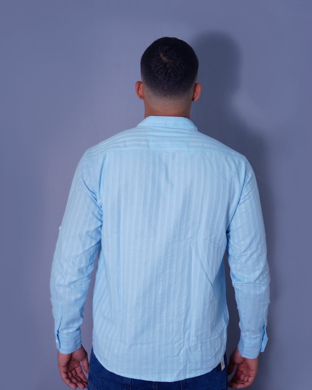 CAMISA CELESTE CUELLO NERU