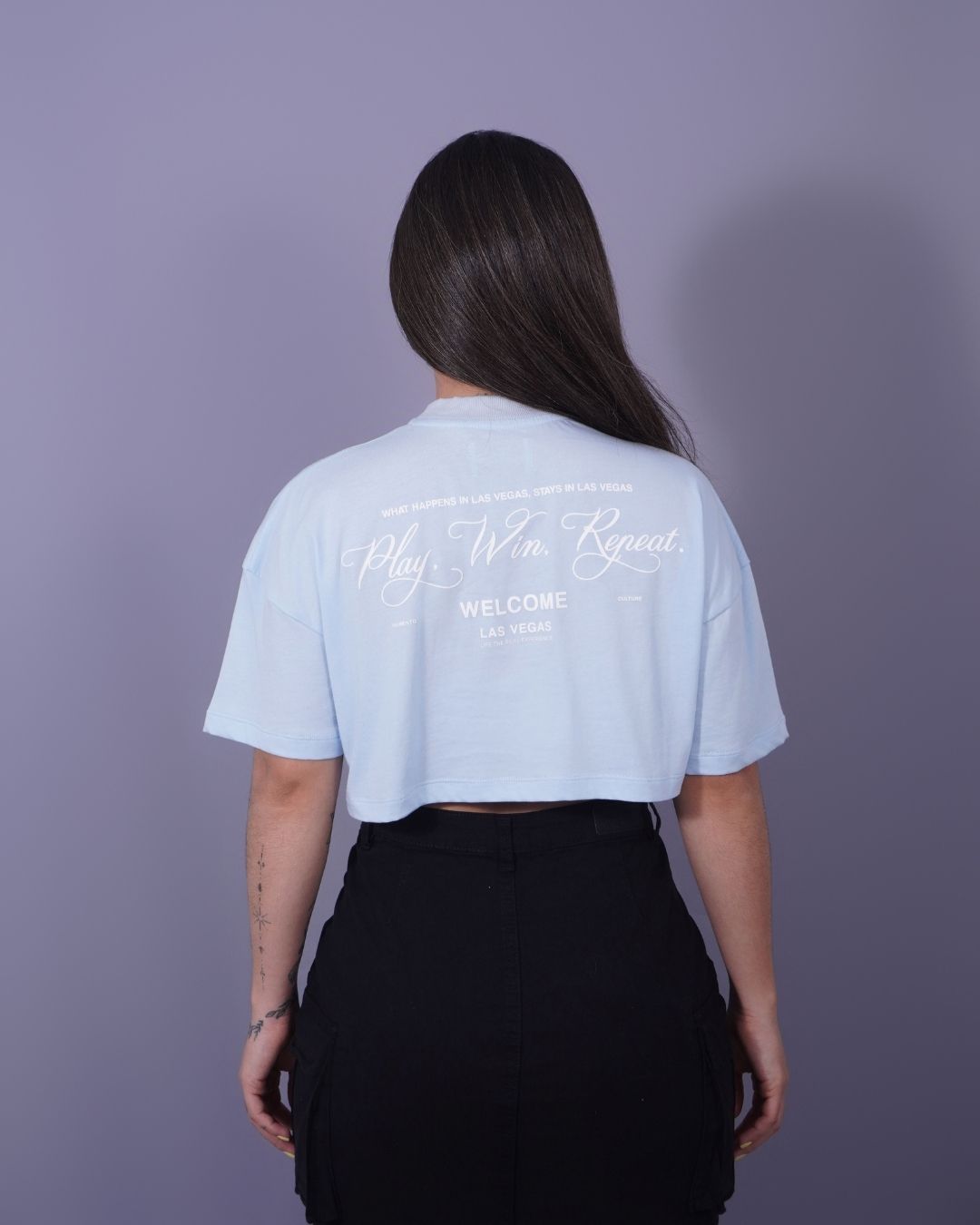 T-SHIRT CROPED CELESTE LAS VEGAS