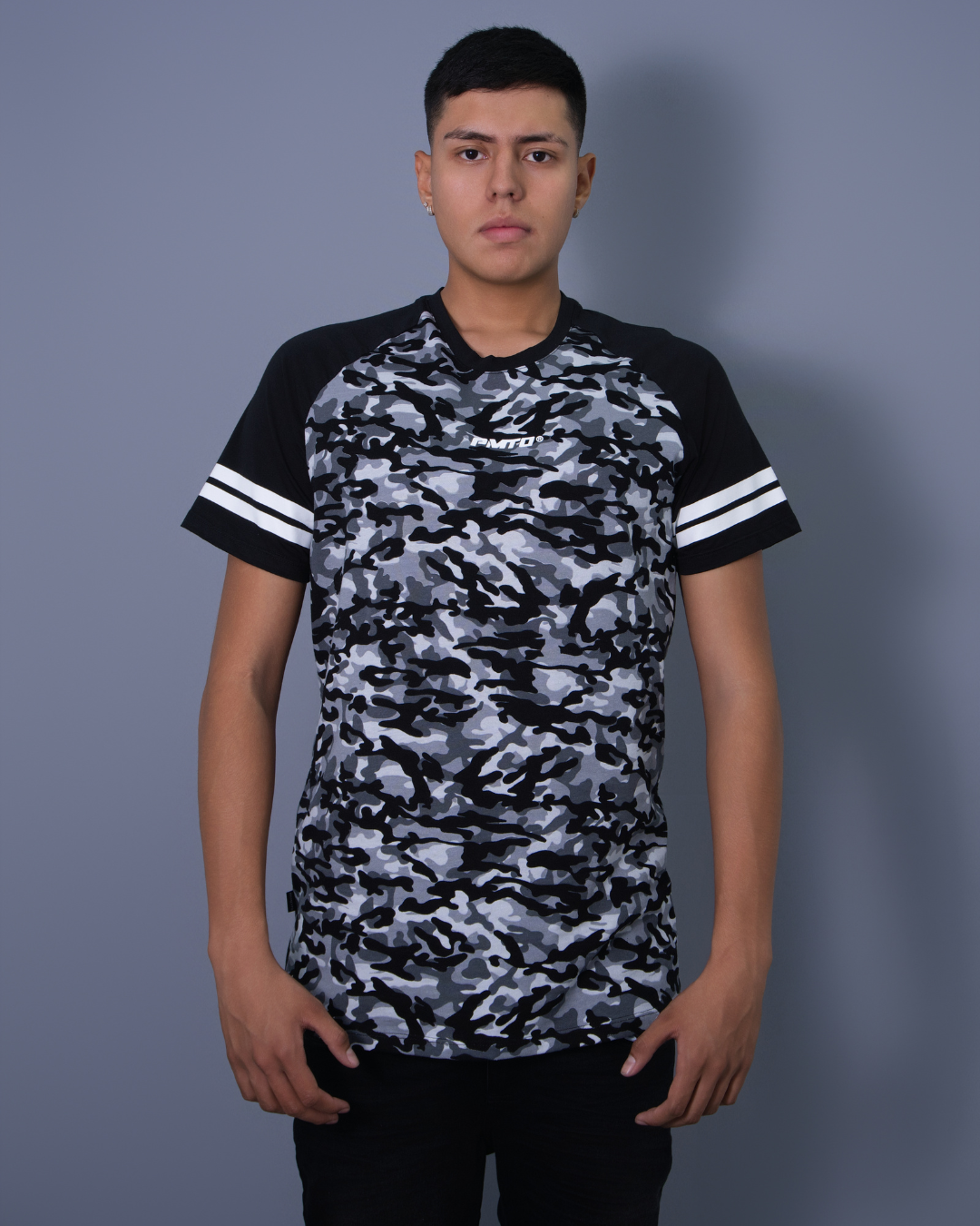 T-SHIRT CAMUFLADO GRIS