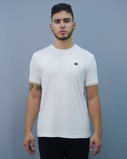 T-SHIRT BEIGE X APLIQUE