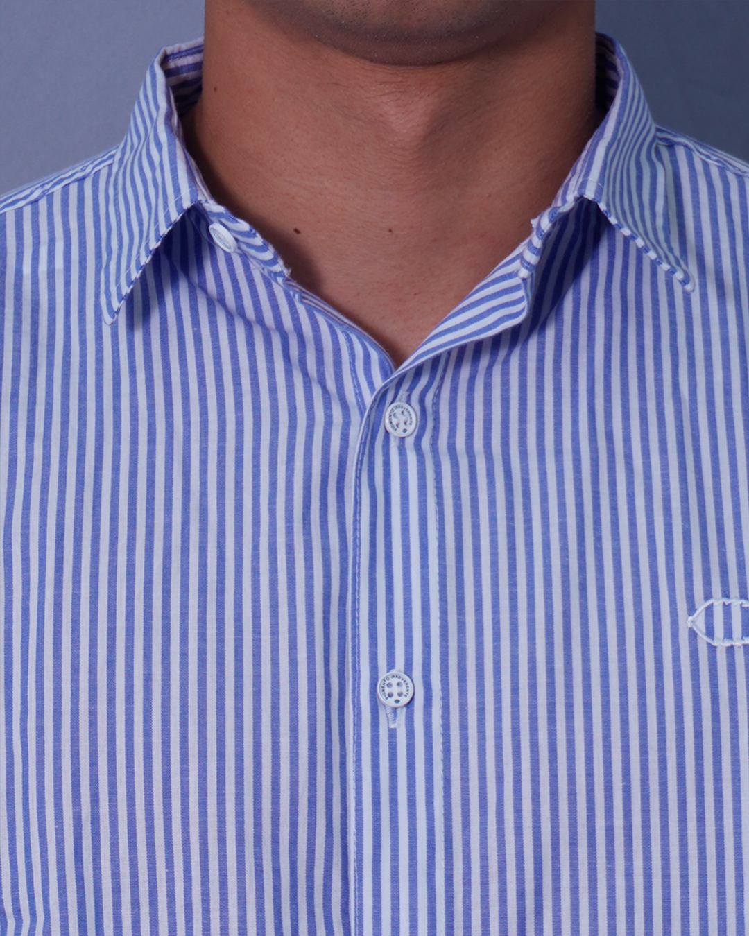 CAMISA SLIM AZUL RAYAS