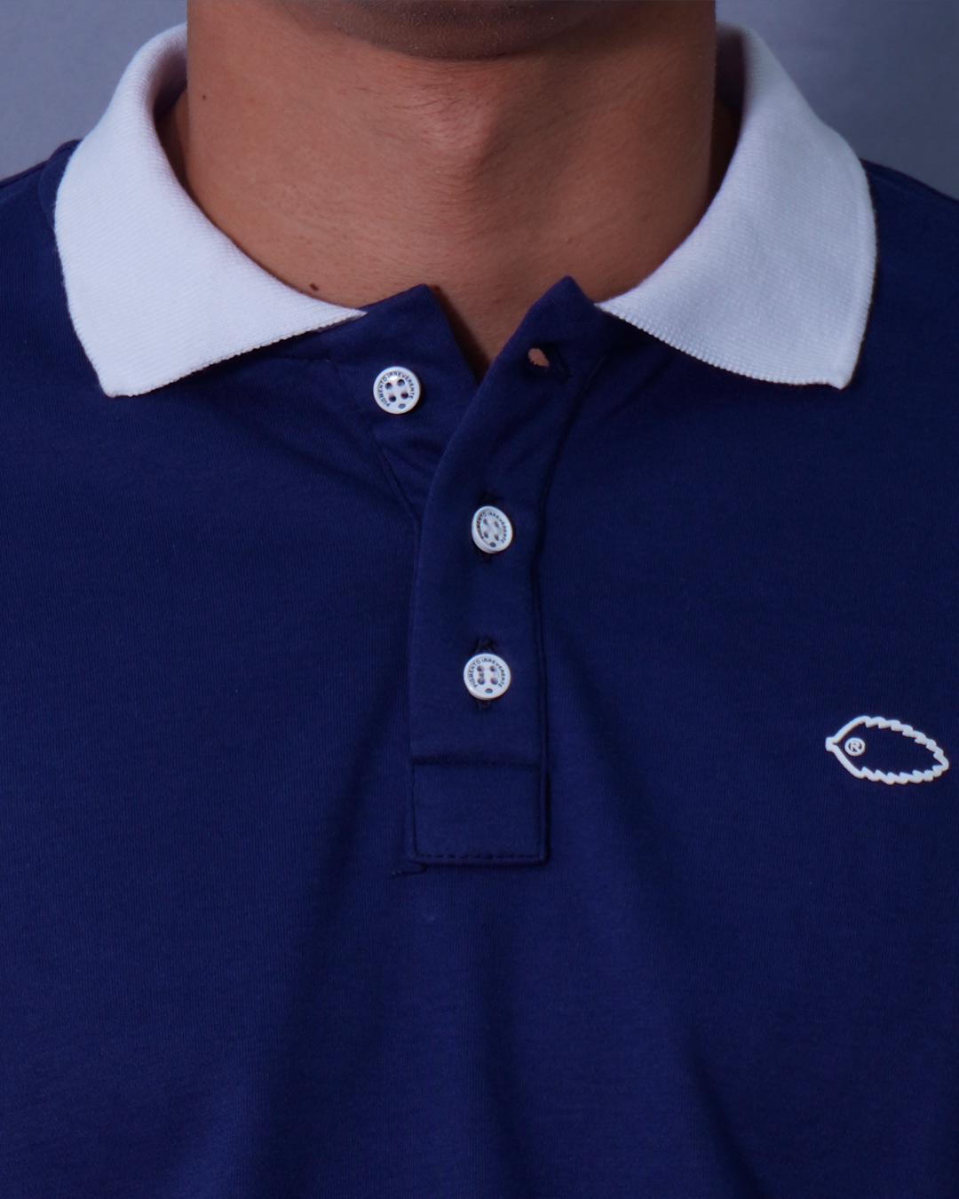 POLO REGULAR TEJIDO AZUL