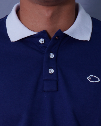 POLO REGULAR TEJIDO AZUL