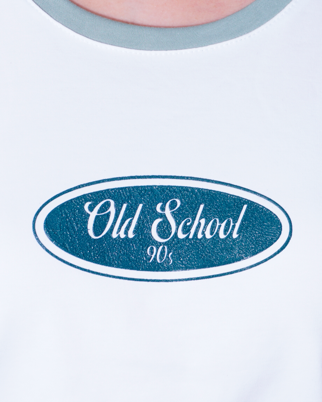 T-SHIRT COORD BLANCO CON VERDE