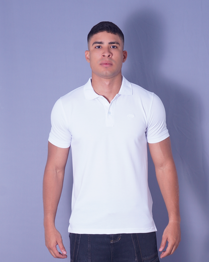 POLO BLANCO ENCAJONADO CLASICO