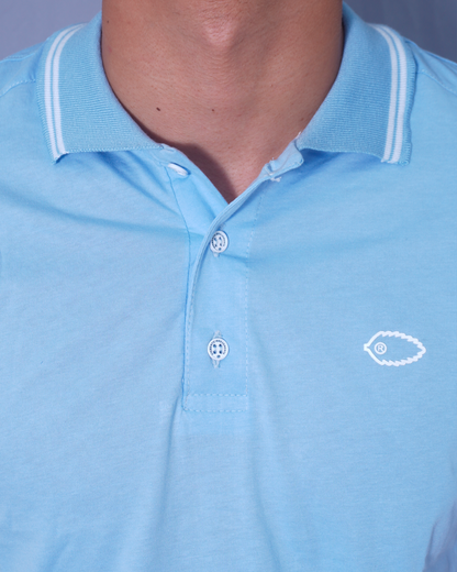 POLO REGULAR CELESTE