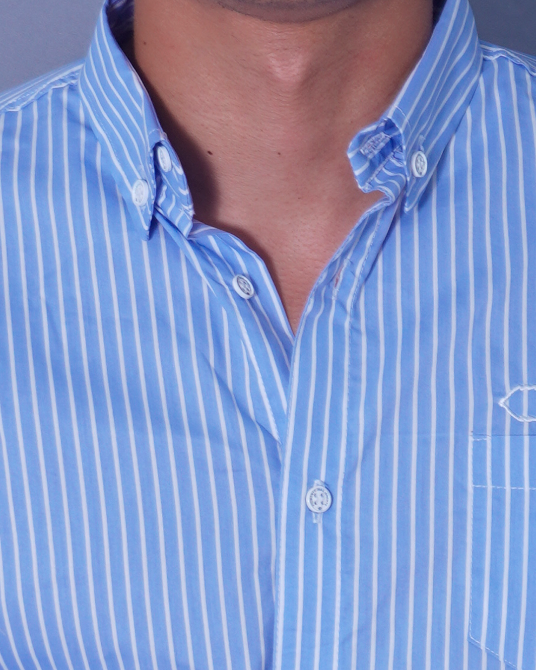 CAMISA REGULAR RAYAS AZUL BUTTONDOV