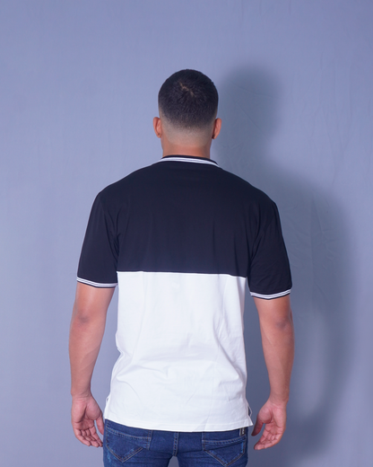 POLO REGULAR BLANCO X NEGRO