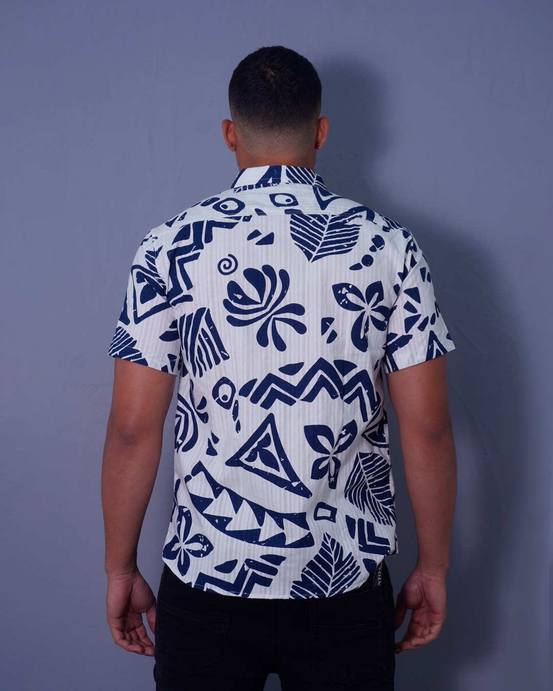 CAMISA TROPICAL AZUL