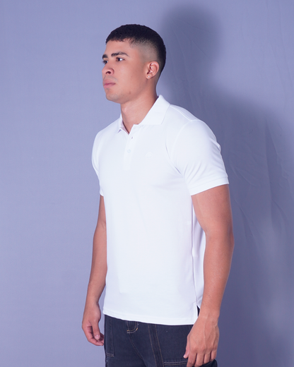 POLO BLANCO ENCAJONADO CLASICO