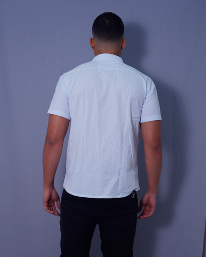 CAMISA REGULAR CELESTE RAYAS X BOLSILLO