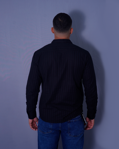 CAMISA REGULAR CUELLO NERU NEGRO