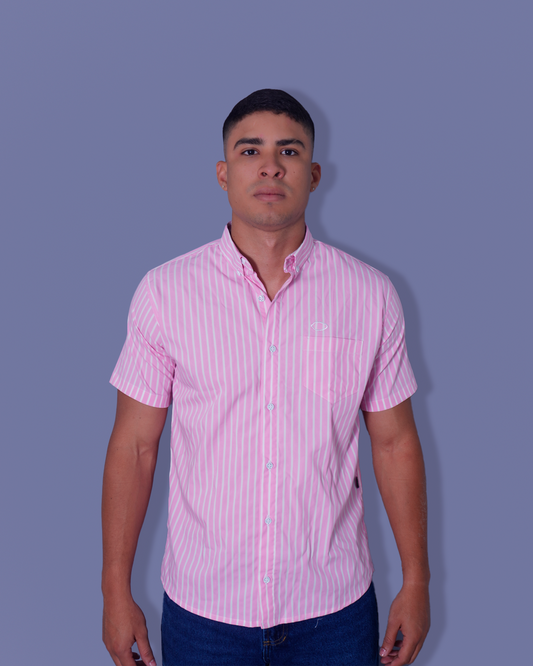 CAMISA REGULAR RAYAS ROSADO BUTTOND