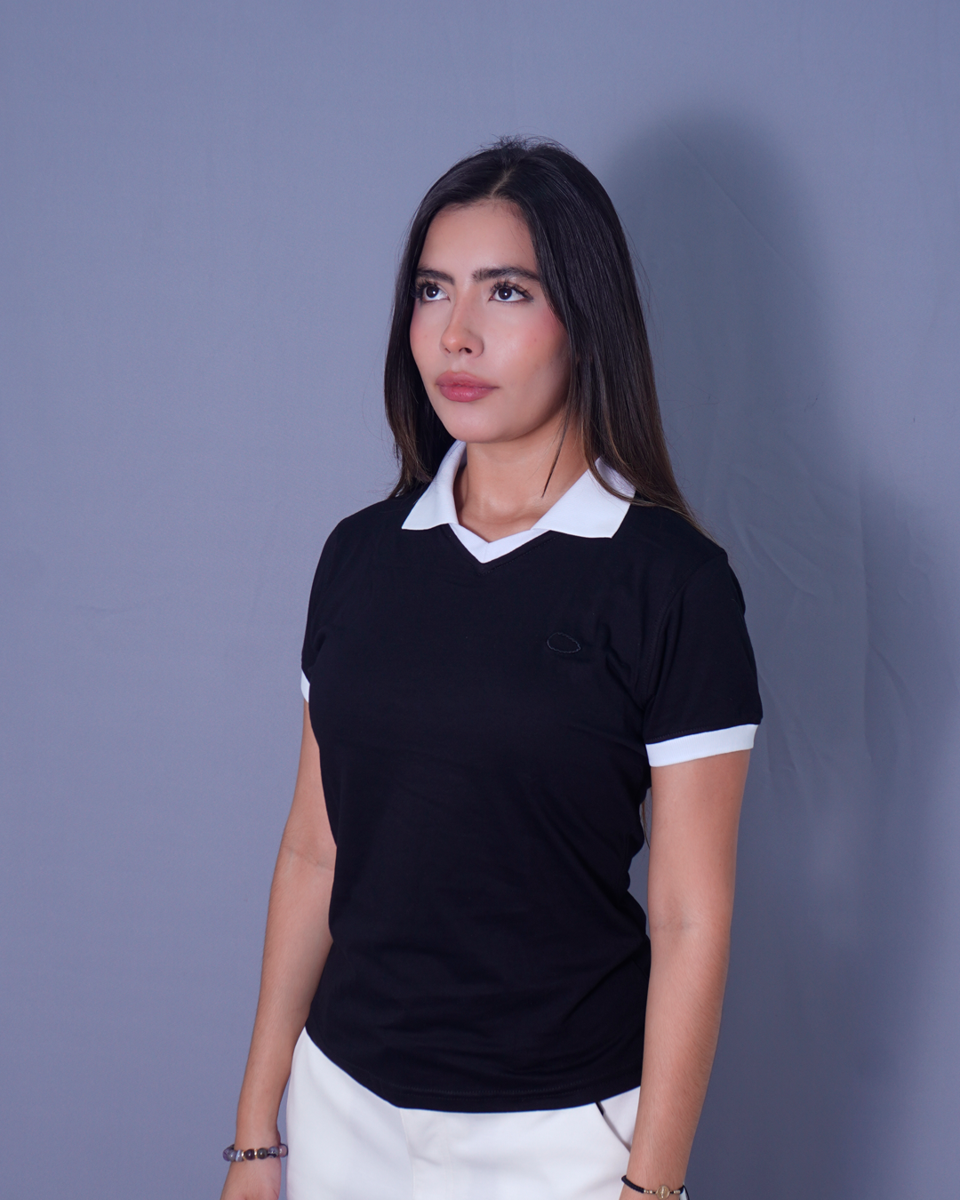 POLO SLIM NEGRO X TEJIDOS