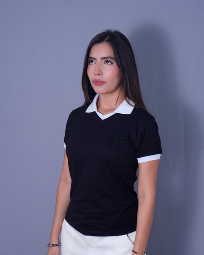POLO SLIM NEGRO X TEJIDOS