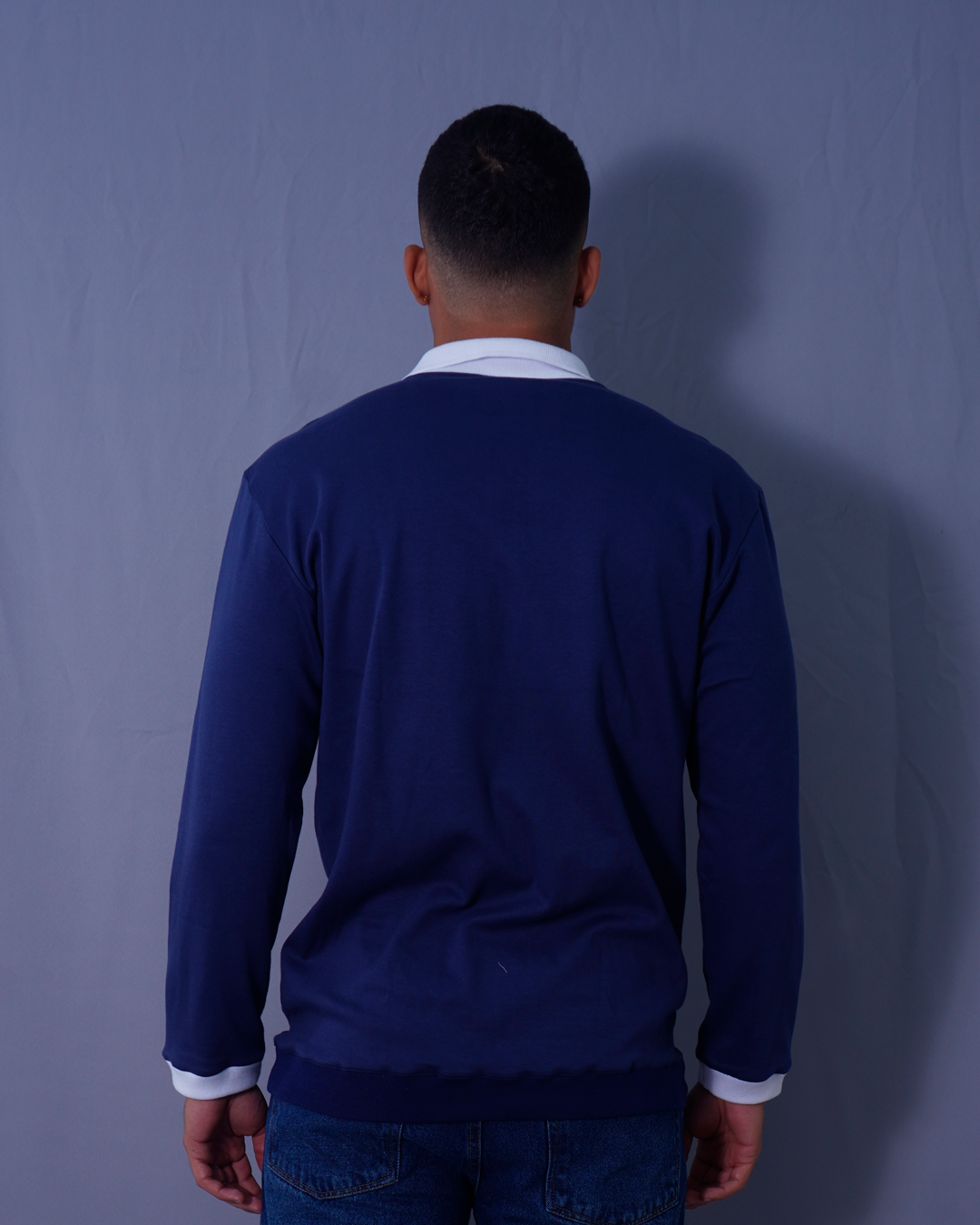 POLO REGULAR TEJIDO AZUL