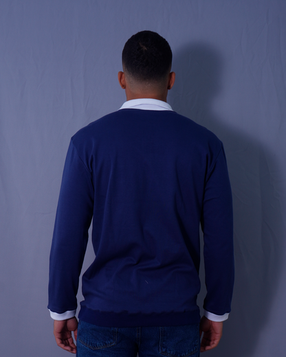 POLO REGULAR TEJIDO AZUL