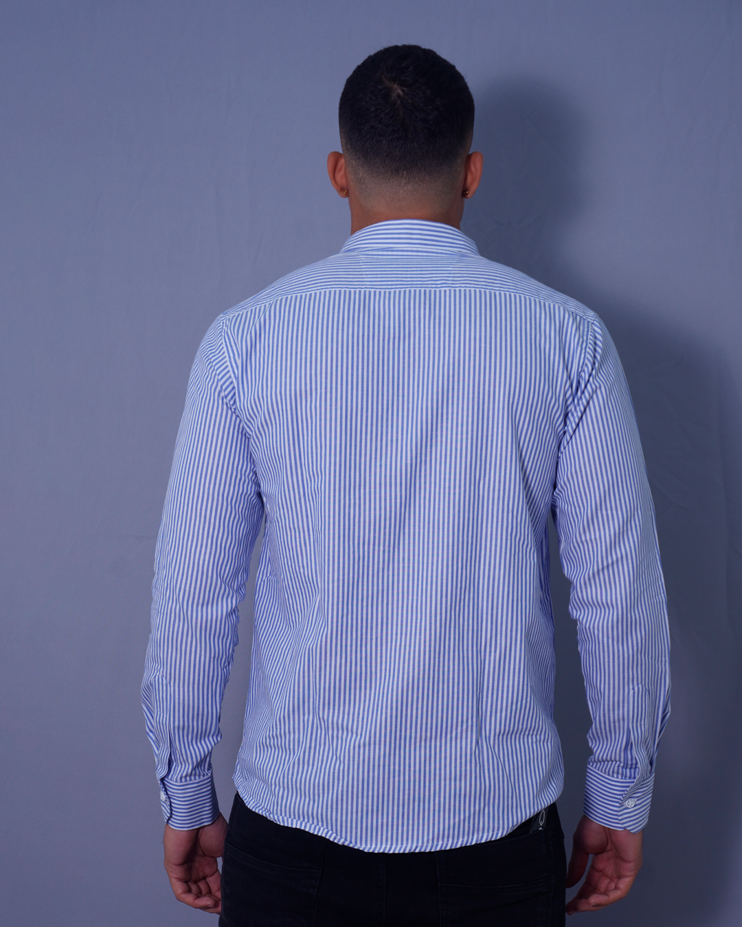CAMISA SLIM AZUL RAYAS