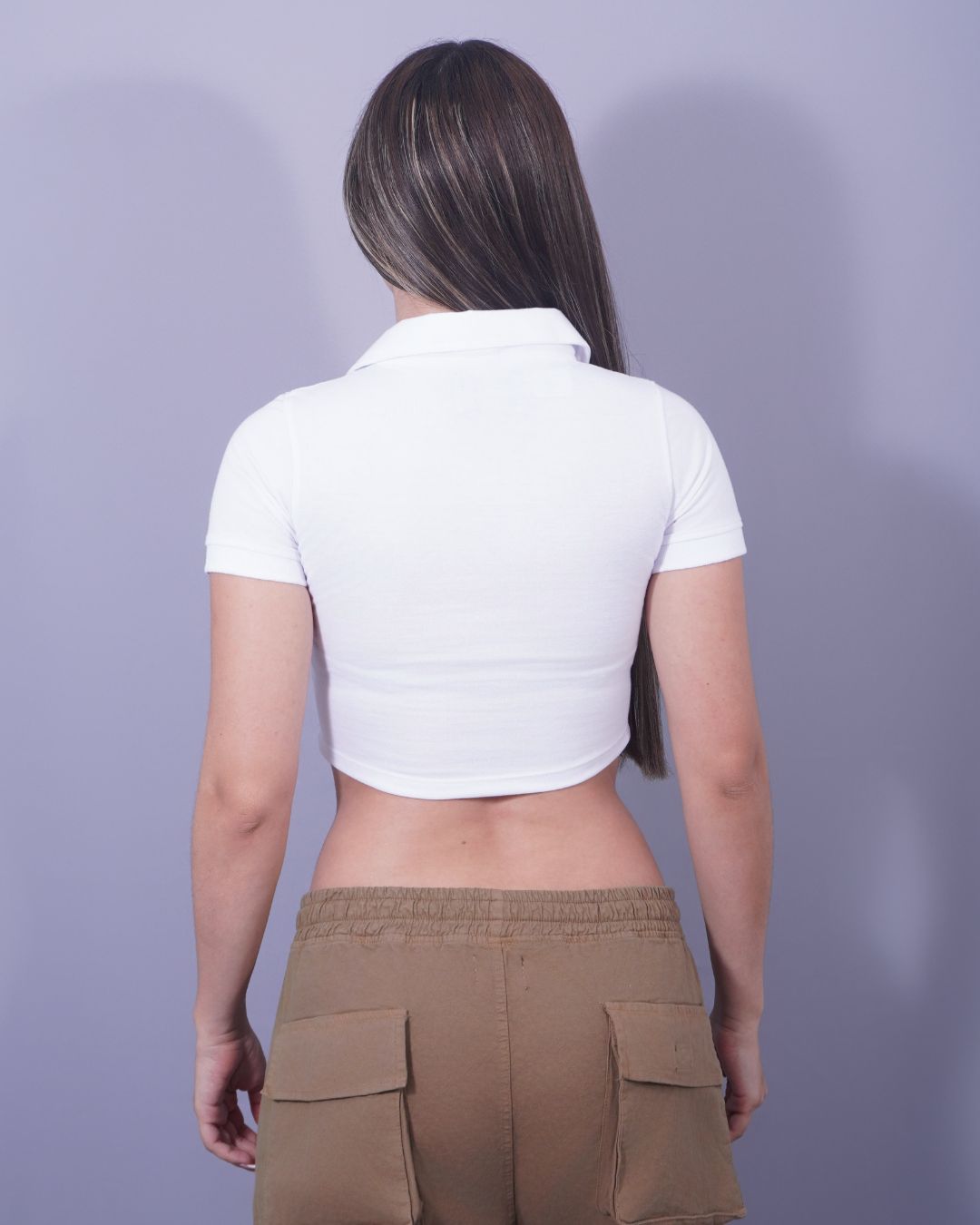 POLO CROP CUELLO V