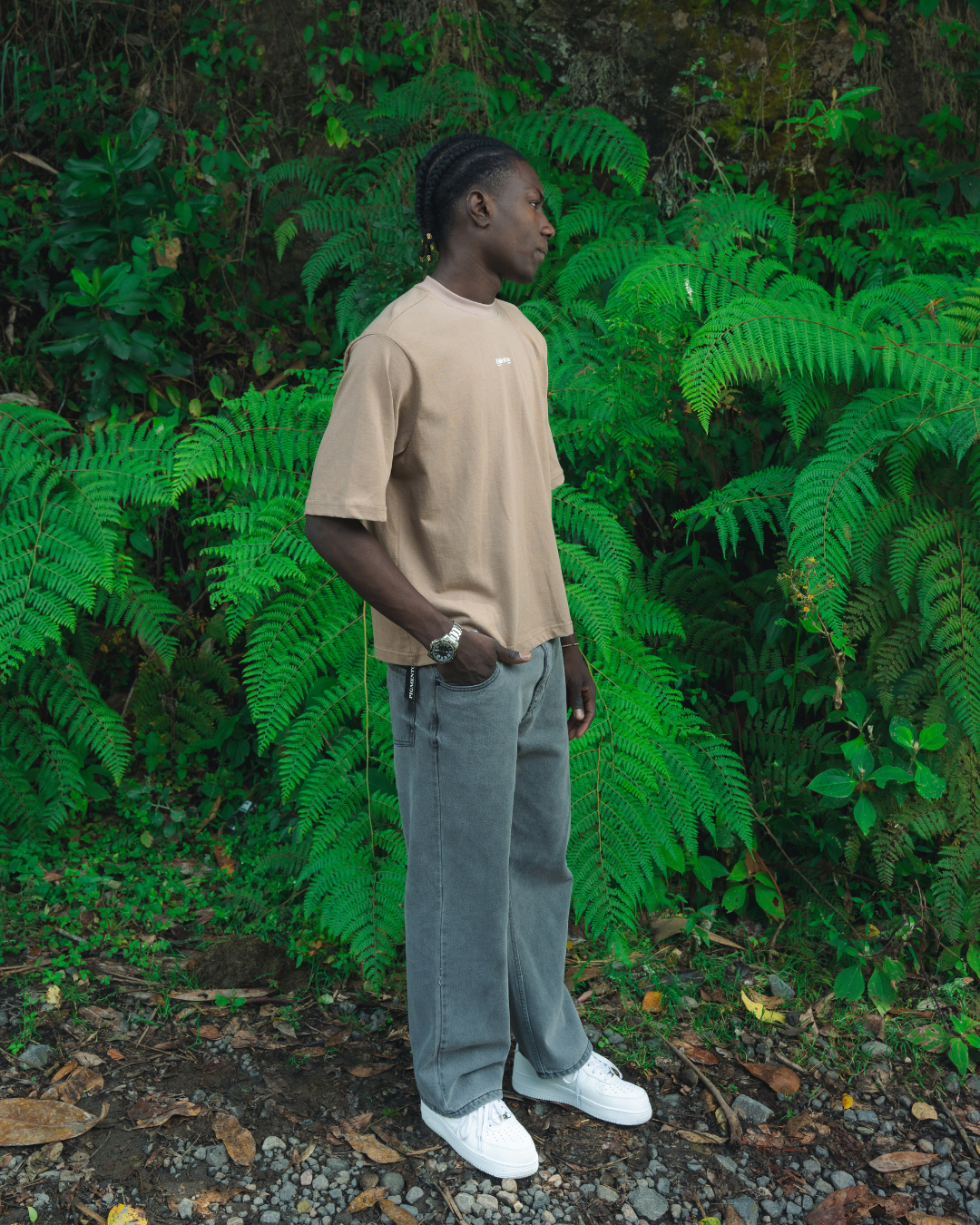 T-SHIRT OVERSIZE MOCCA BOTANICA PLANT