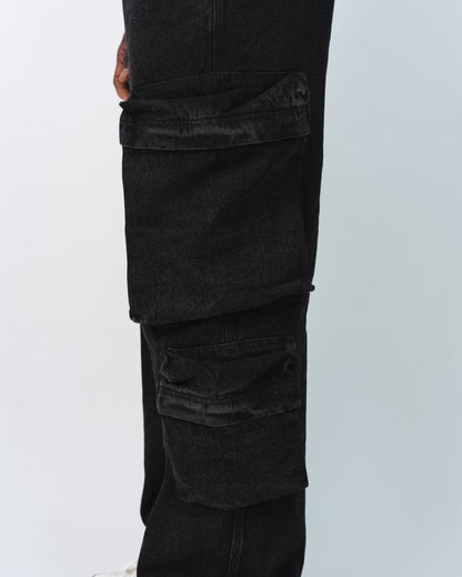 PANTALON CARGO NEGRO