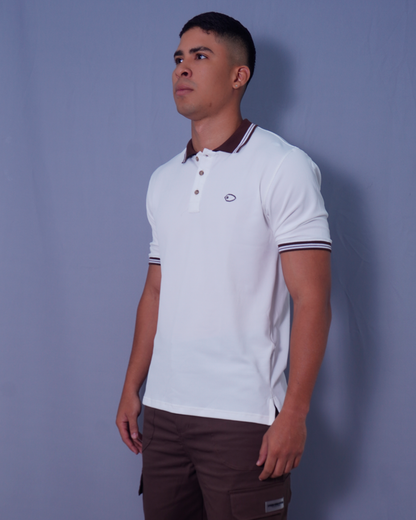 POLO REGULAR BLANCO X CAFE