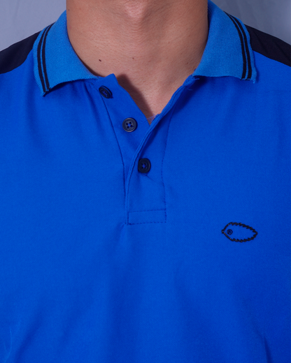 POLO SLIM AZUL Y NEGRO