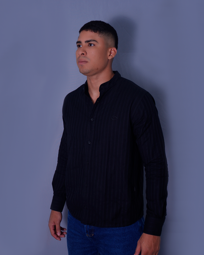 CAMISA REGULAR CUELLO NERU NEGRO