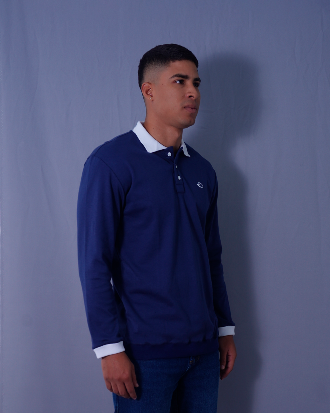 POLO REGULAR TEJIDO AZUL