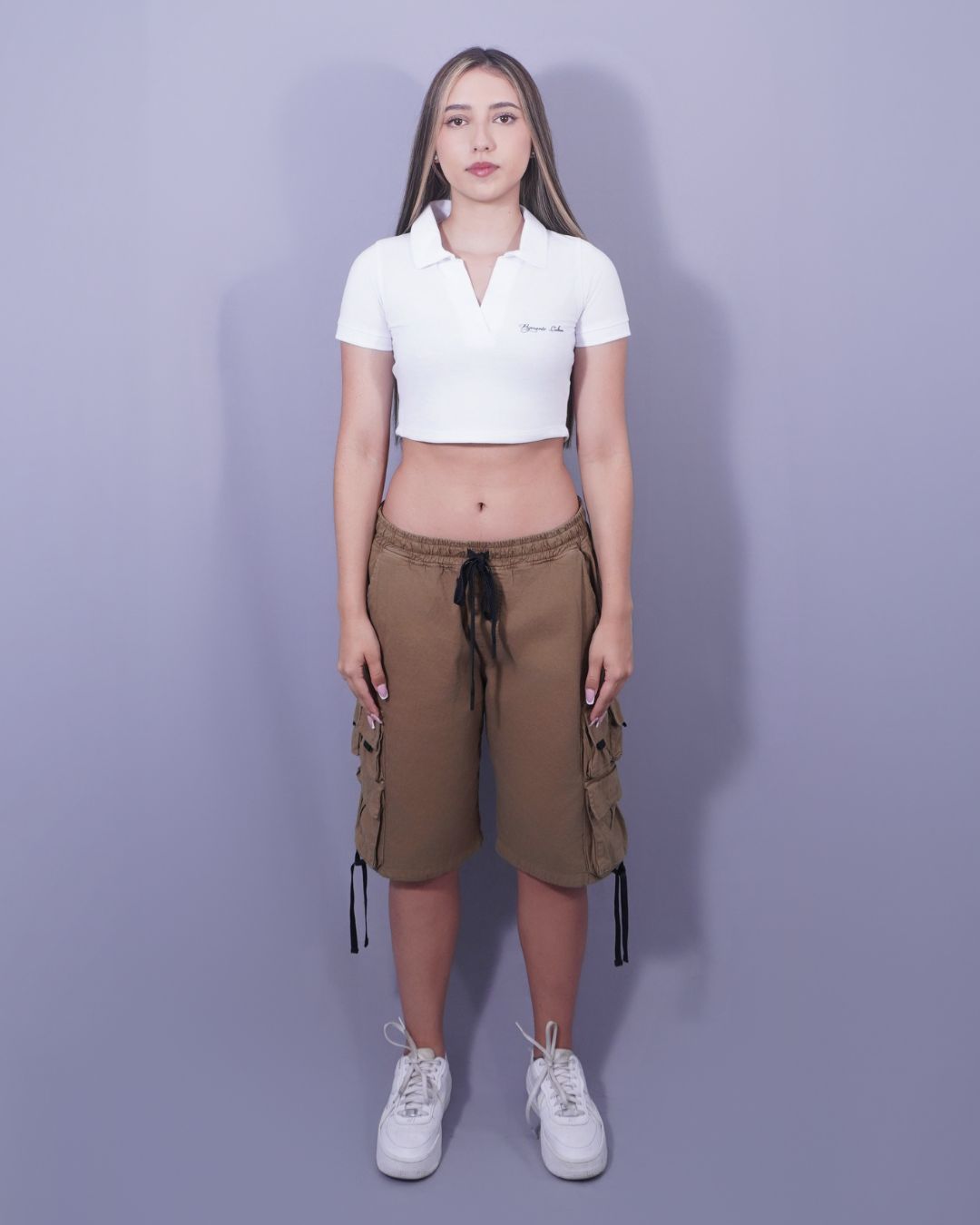 POLO CROP CUELLO V