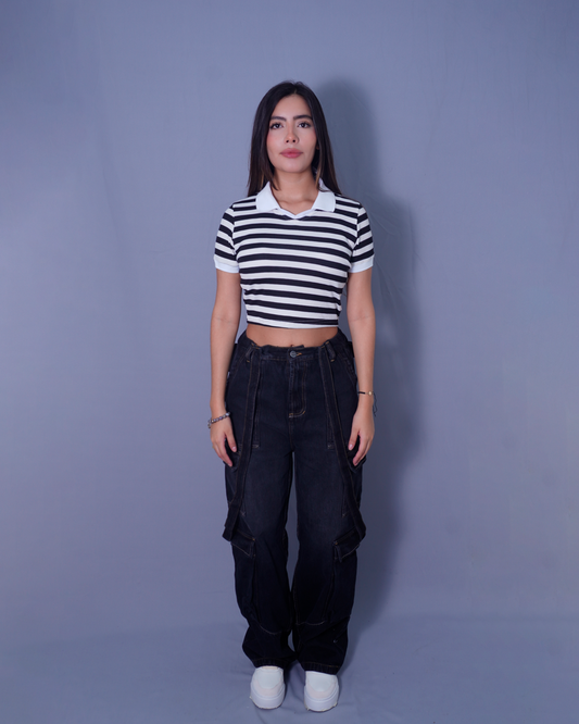 JEAN BAGGY CARGO NEGRO WISIN PMTO