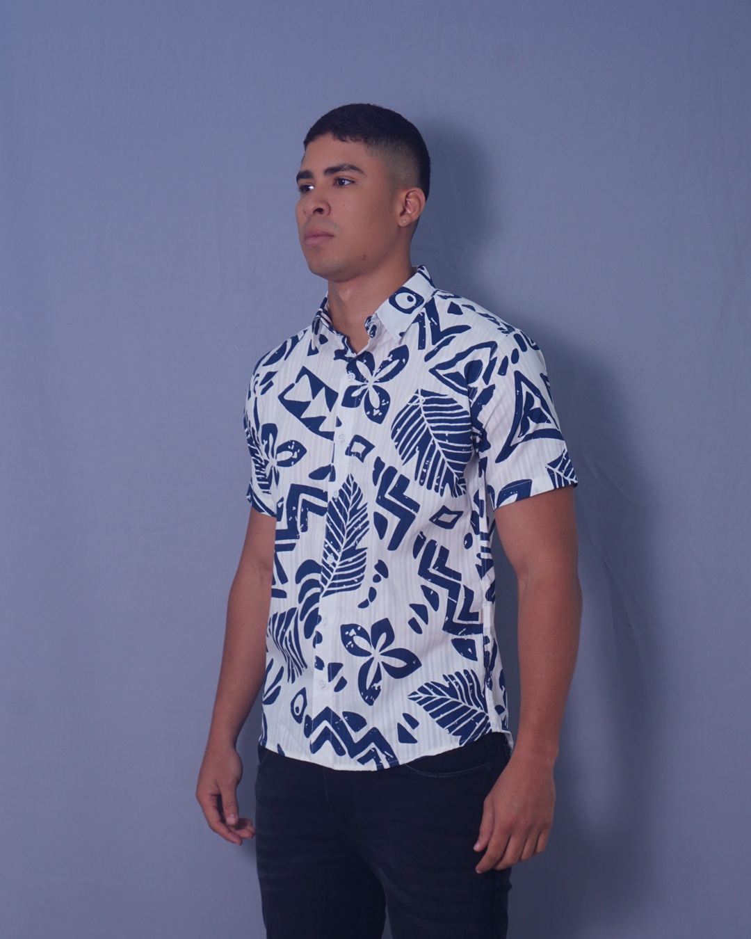 CAMISA TROPICAL AZUL
