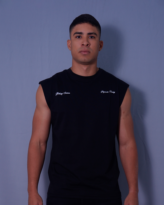 T-SHIRT TANK NEGRO X ESTAMPADO