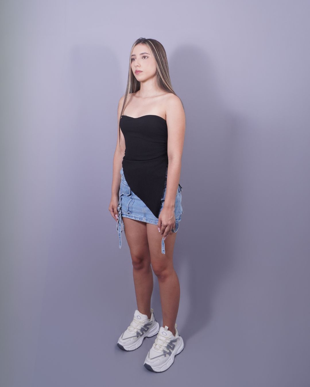 BLUSA STRAPLE X CORDON