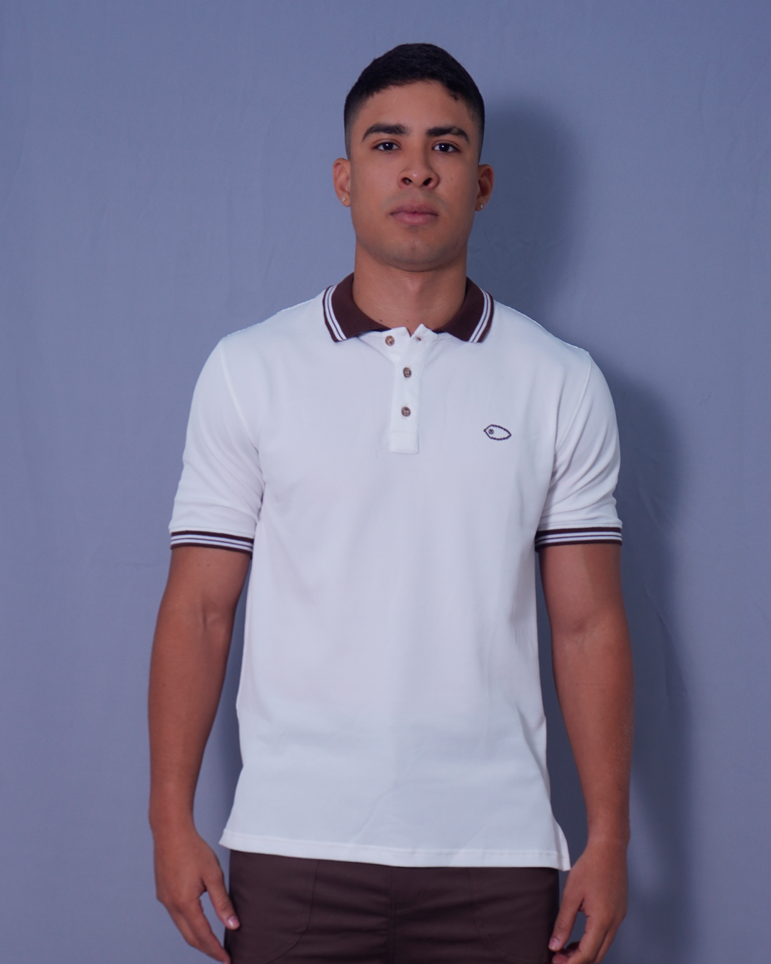 POLO REGULAR BLANCO X CAFE