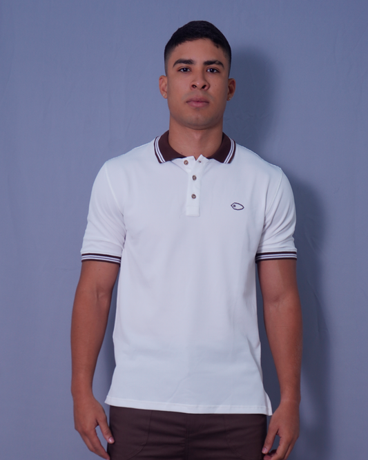 POLO REGULAR BLANCO X CAFE