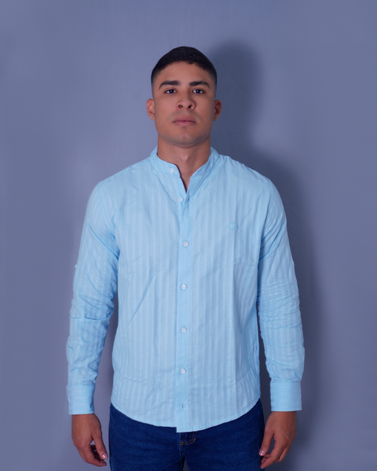 CAMISA CELESTE CUELLO NERU