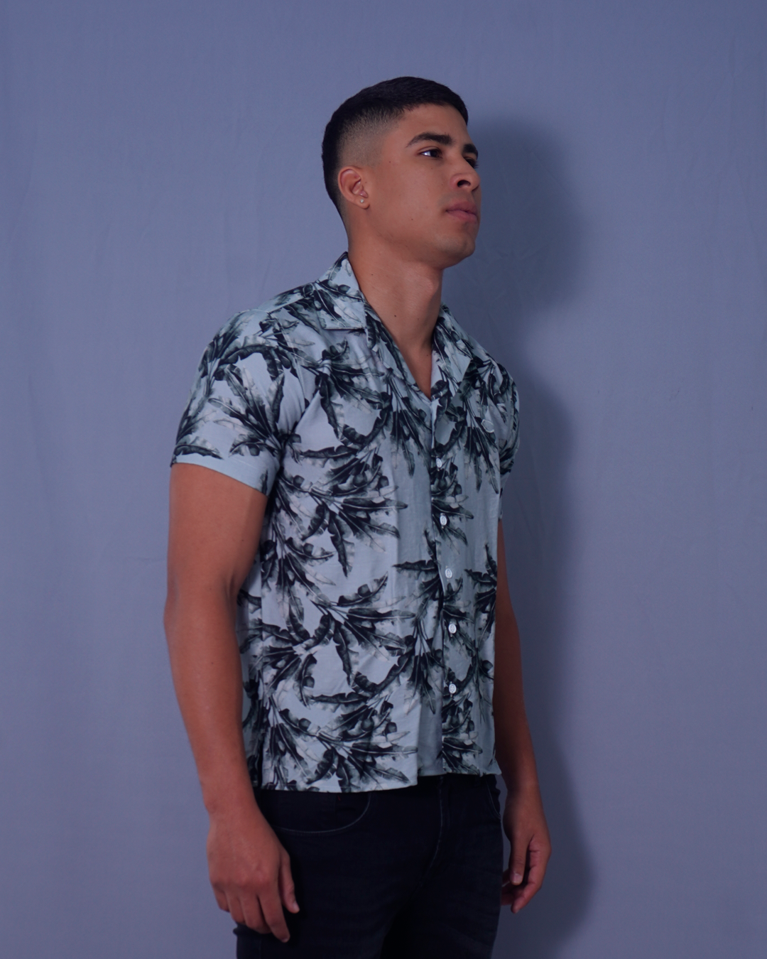 CAMISA RESORT SICILIA ESTAMPADO HOJAS