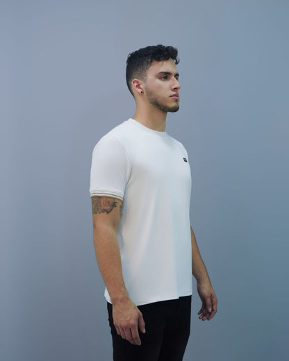 T-SHIRT BEIGE X APLIQUE