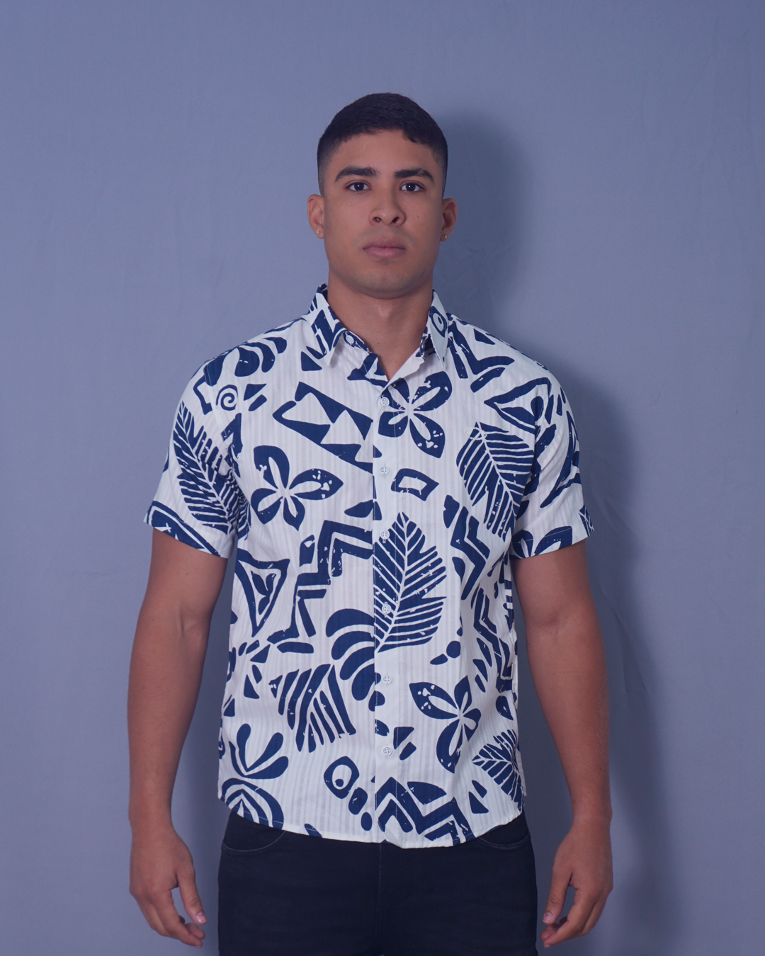 CAMISA TROPICAL AZUL