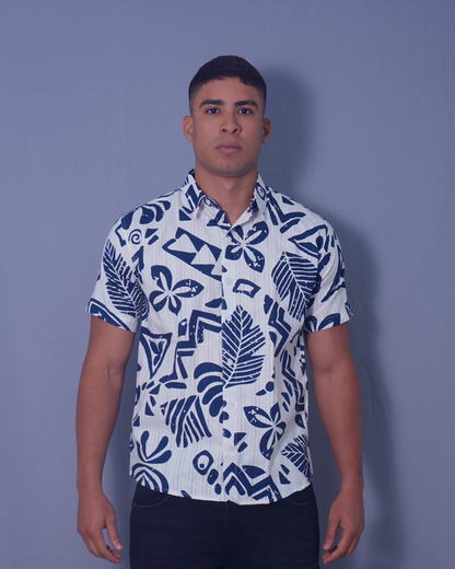 CAMISA TROPICAL AZUL