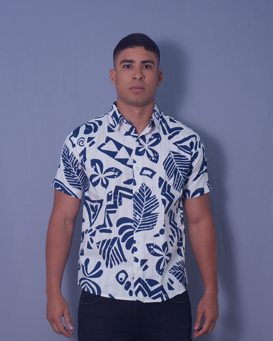 CAMISA TROPICAL AZUL