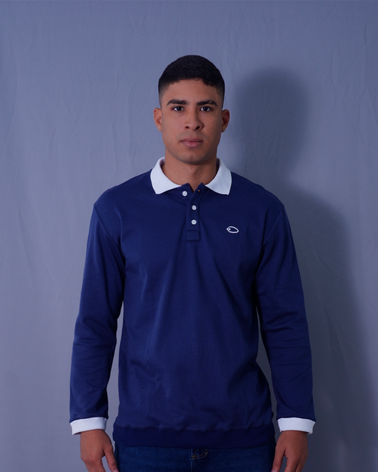POLO REGULAR TEJIDO AZUL