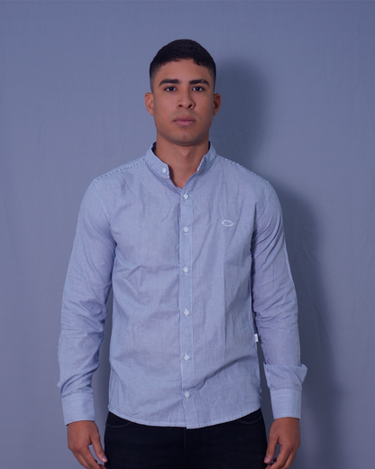 CAMISA REGULAR AZUL RAYAS