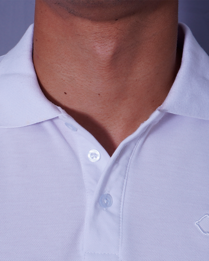 POLO BLANCO ENCAJONADO CLASICO