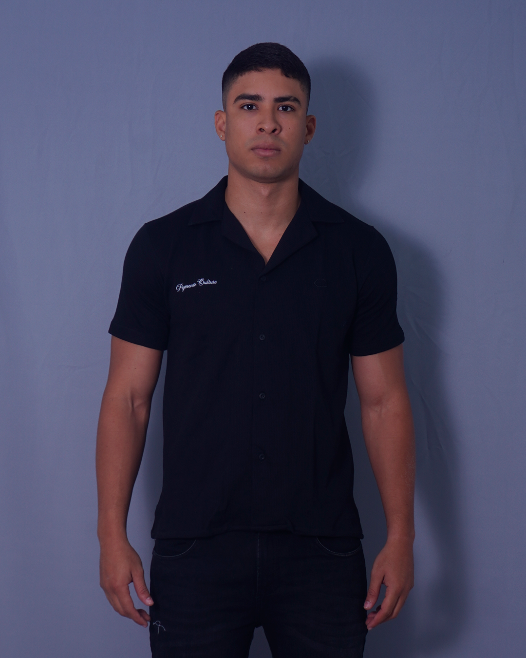 CAMISA RESORT NEGRO ESTAMPADO